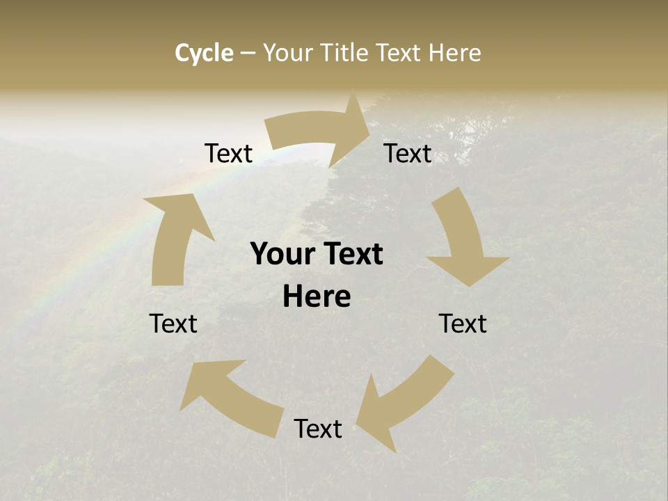 A Rainbow In The Sky Over A Forest PowerPoint Template