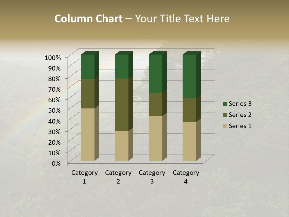 A Rainbow In The Sky Over A Forest PowerPoint Template