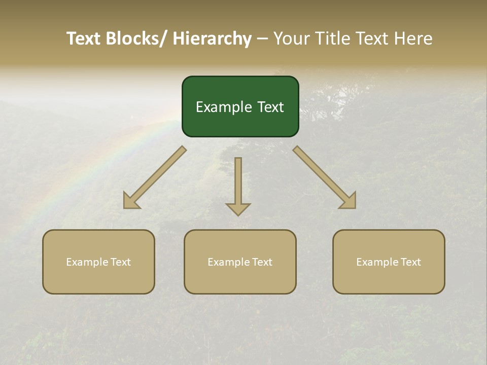 A Rainbow In The Sky Over A Forest PowerPoint Template
