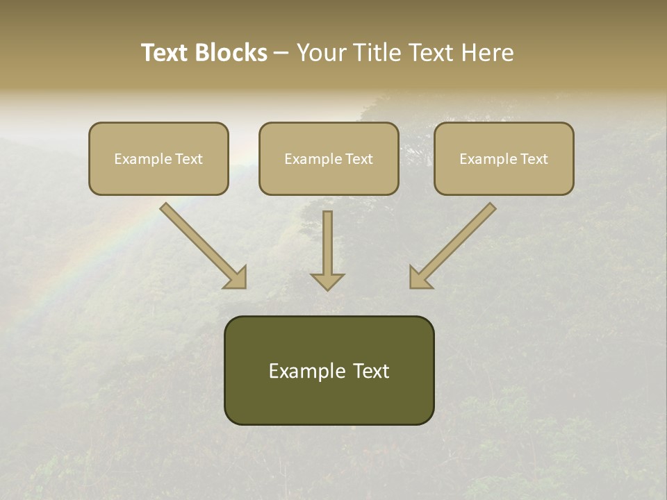 A Rainbow In The Sky Over A Forest PowerPoint Template