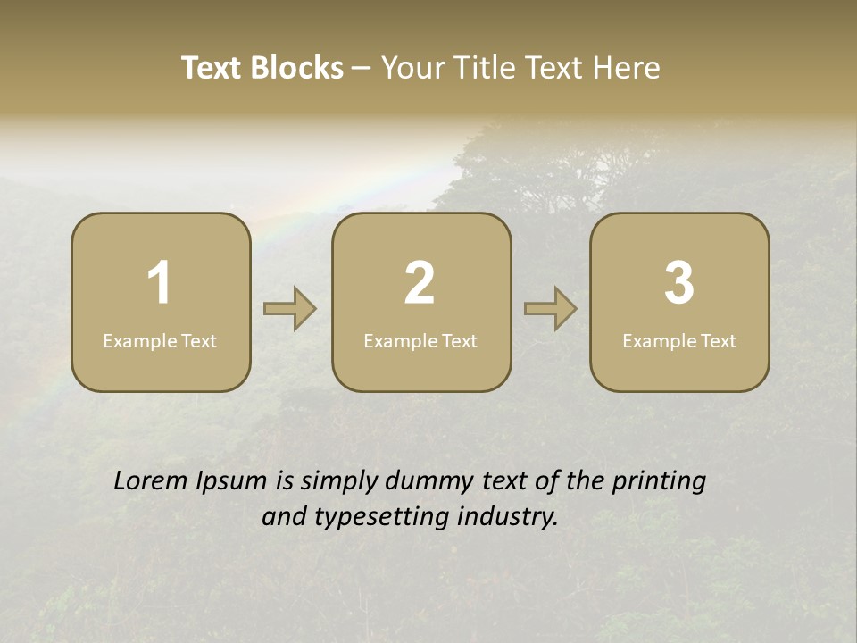 A Rainbow In The Sky Over A Forest PowerPoint Template