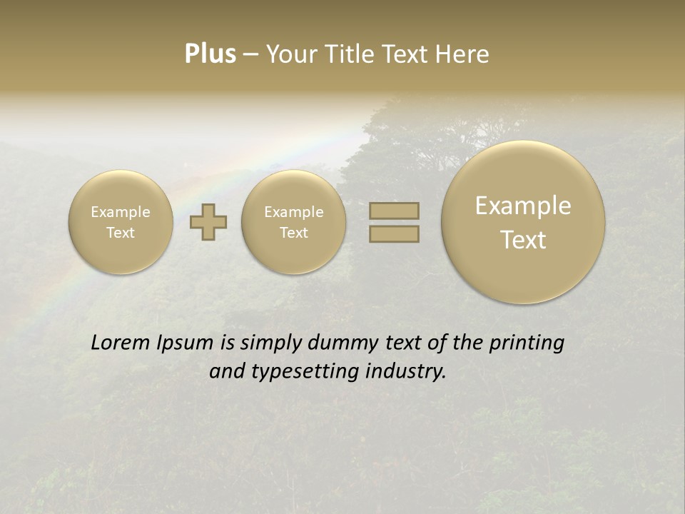 A Rainbow In The Sky Over A Forest PowerPoint Template