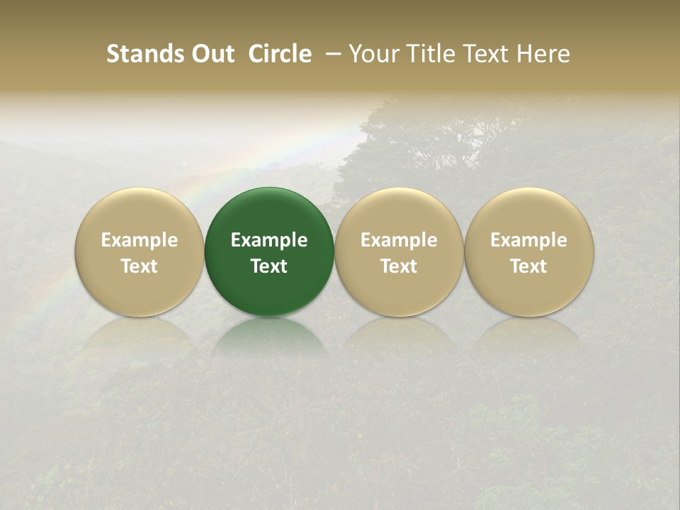 A Rainbow In The Sky Over A Forest PowerPoint Template