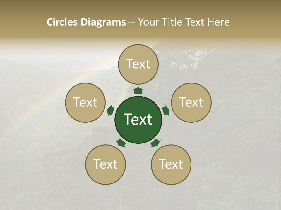 A Rainbow In The Sky Over A Forest PowerPoint Template