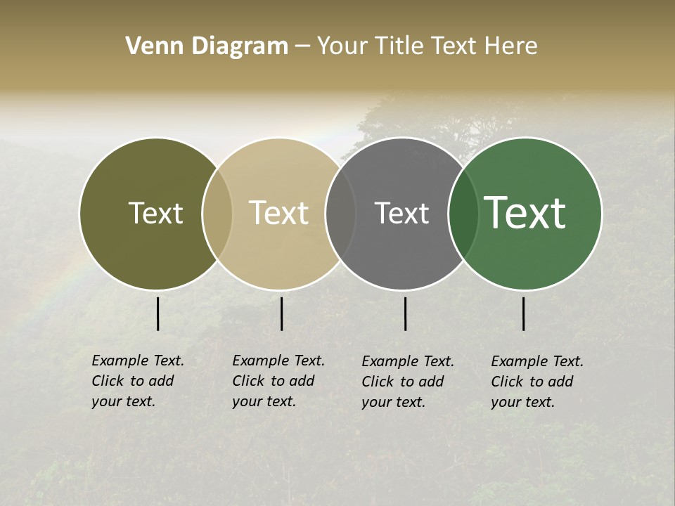 A Rainbow In The Sky Over A Forest PowerPoint Template
