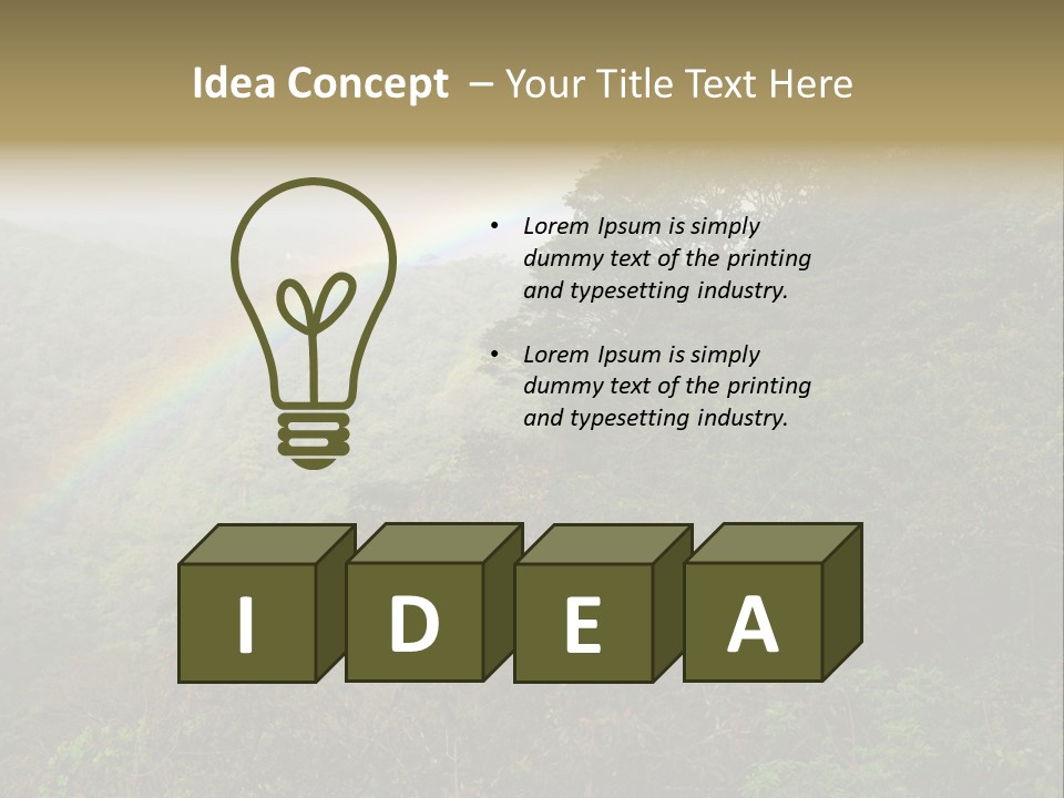 A Rainbow In The Sky Over A Forest PowerPoint Template