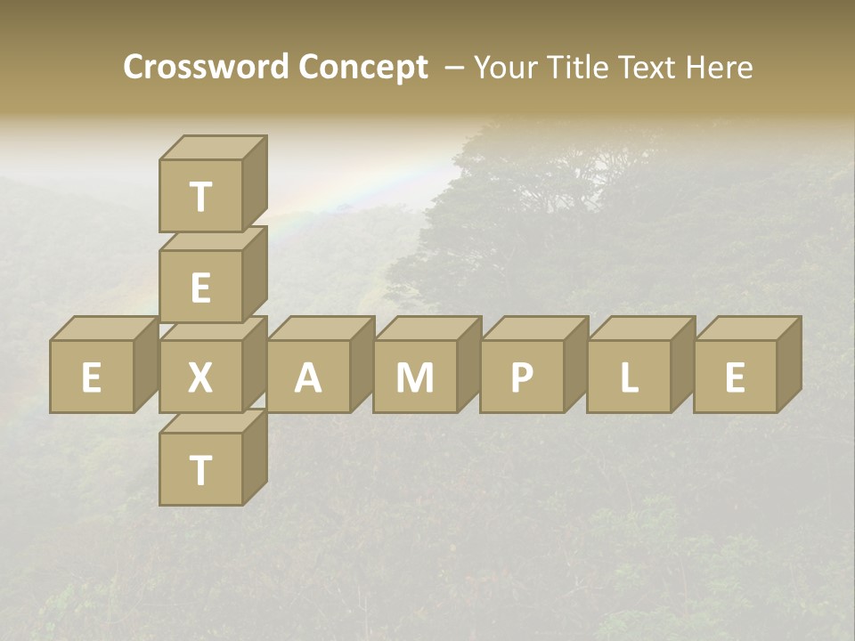 A Rainbow In The Sky Over A Forest PowerPoint Template