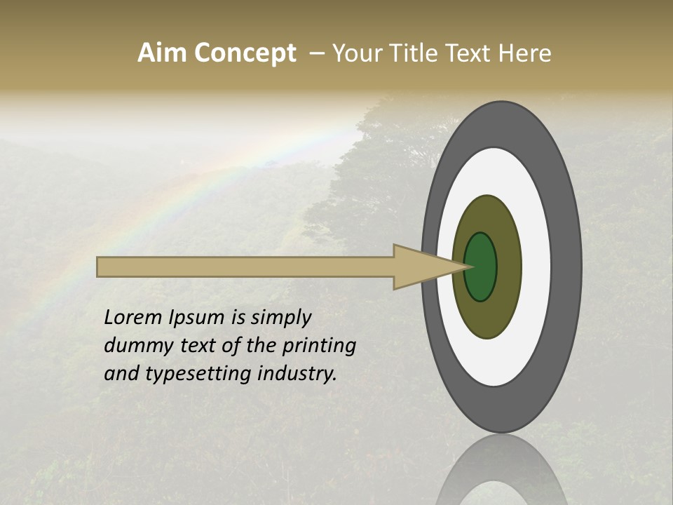 A Rainbow In The Sky Over A Forest PowerPoint Template