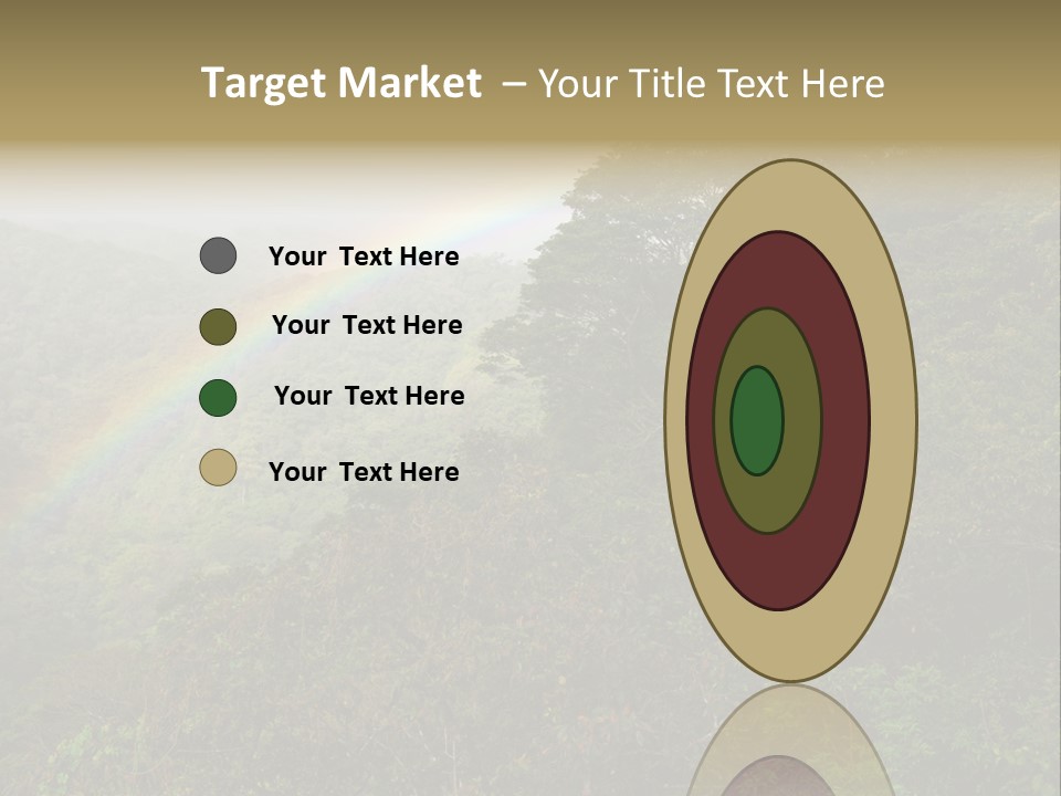 A Rainbow In The Sky Over A Forest PowerPoint Template