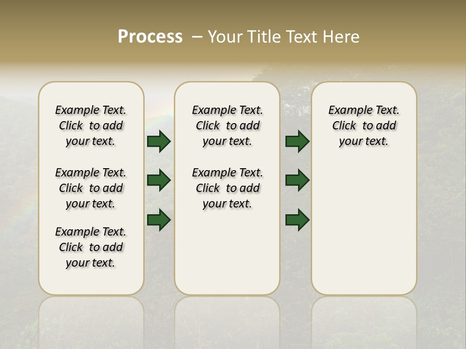 A Rainbow In The Sky Over A Forest PowerPoint Template