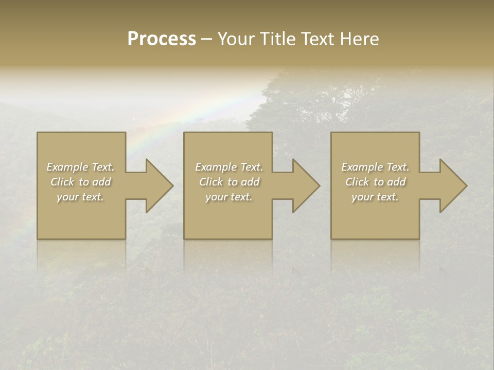 A Rainbow In The Sky Over A Forest PowerPoint Template