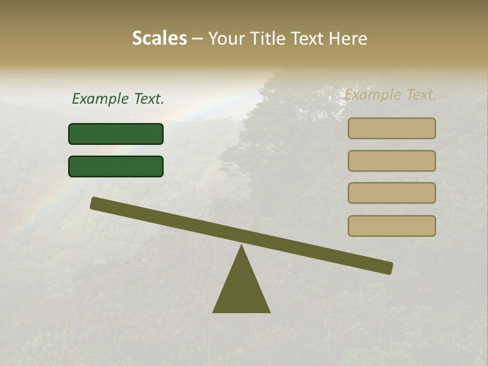 A Rainbow In The Sky Over A Forest PowerPoint Template