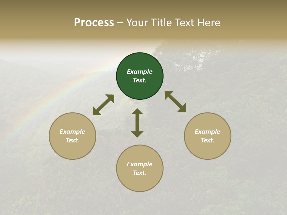 A Rainbow In The Sky Over A Forest PowerPoint Template