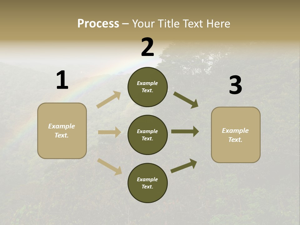 A Rainbow In The Sky Over A Forest PowerPoint Template