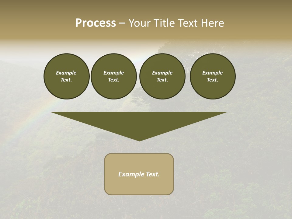 A Rainbow In The Sky Over A Forest PowerPoint Template
