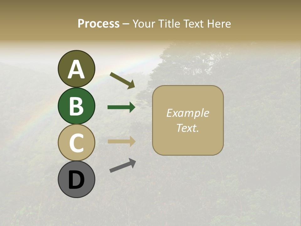 A Rainbow In The Sky Over A Forest PowerPoint Template