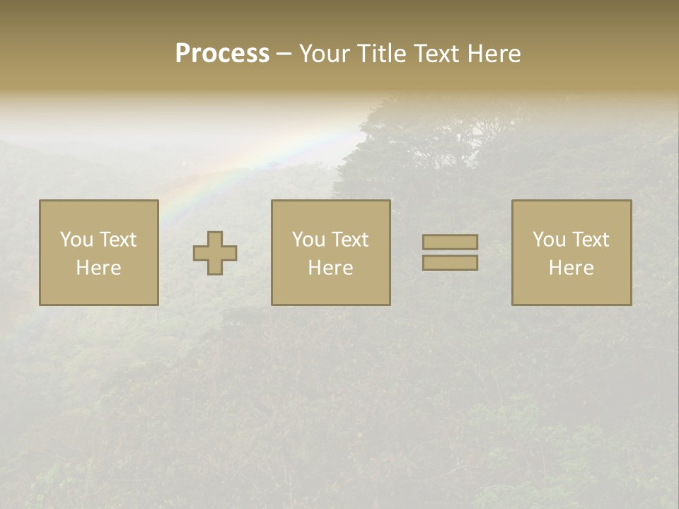 A Rainbow In The Sky Over A Forest PowerPoint Template