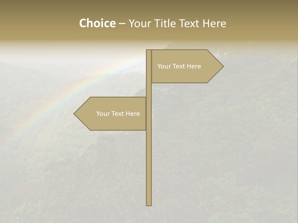 A Rainbow In The Sky Over A Forest PowerPoint Template