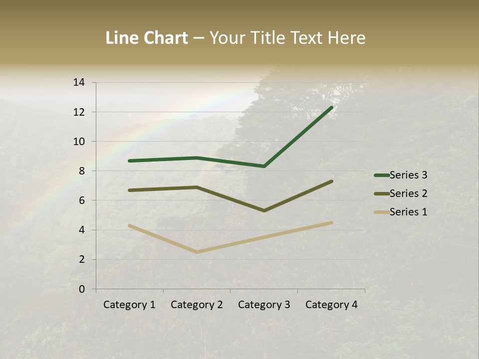 A Rainbow In The Sky Over A Forest PowerPoint Template