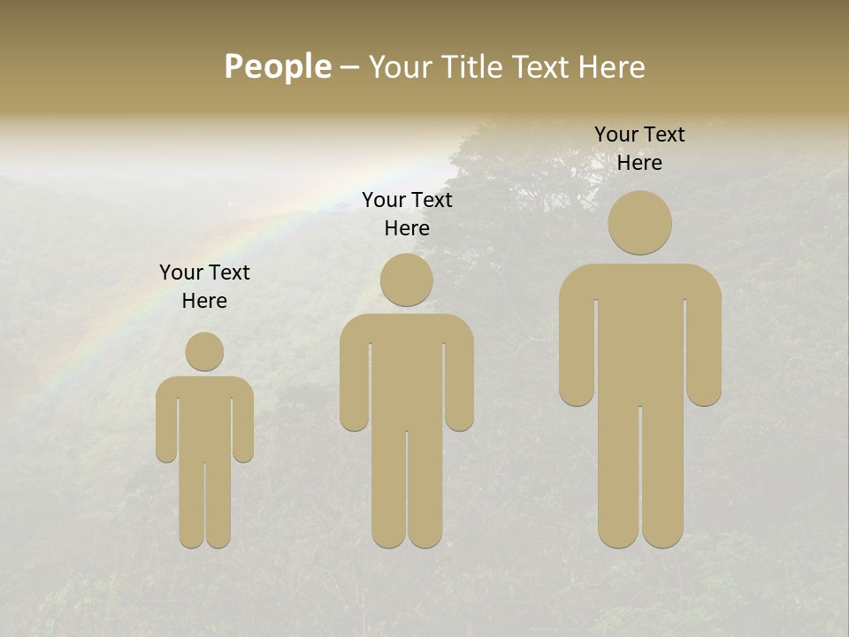 A Rainbow In The Sky Over A Forest PowerPoint Template