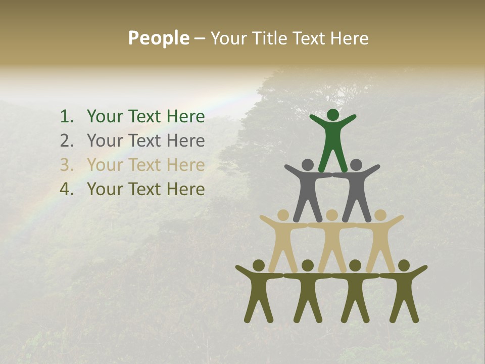 A Rainbow In The Sky Over A Forest PowerPoint Template