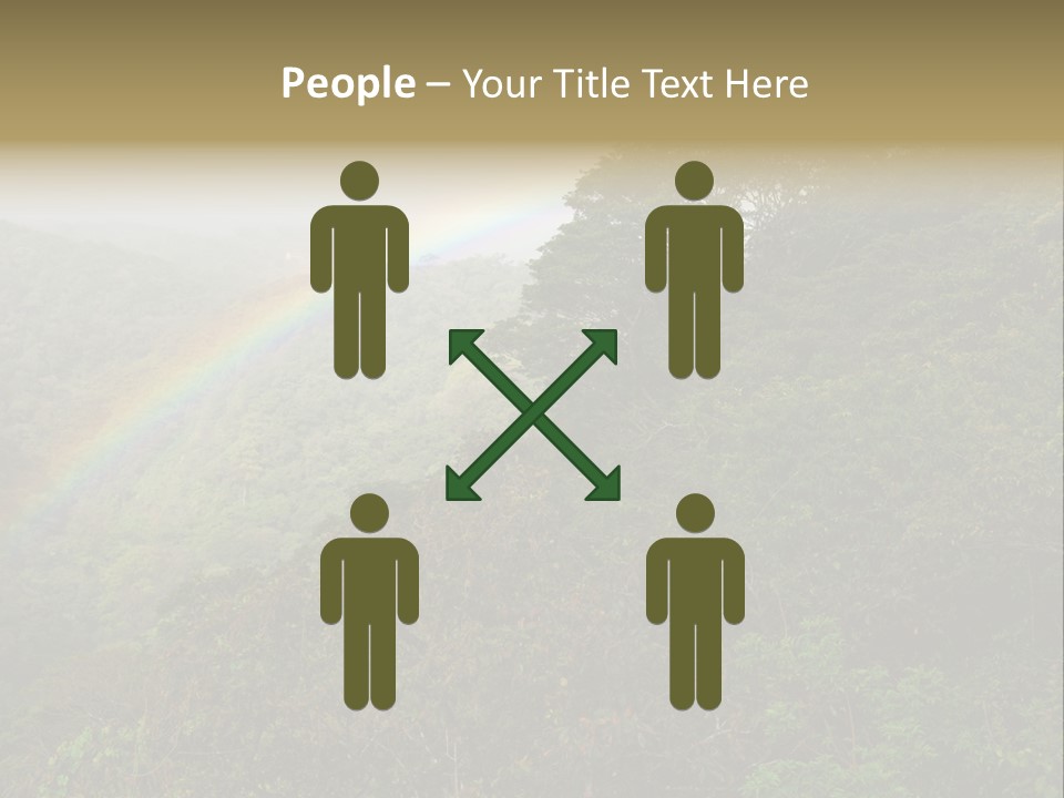 A Rainbow In The Sky Over A Forest PowerPoint Template