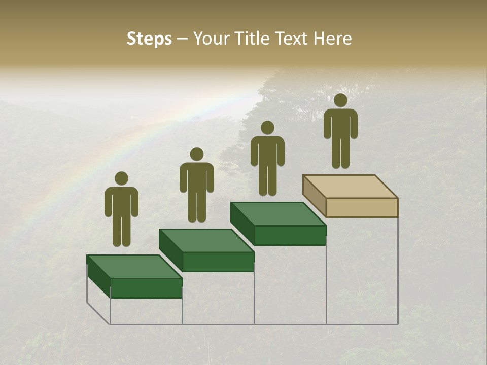 A Rainbow In The Sky Over A Forest PowerPoint Template