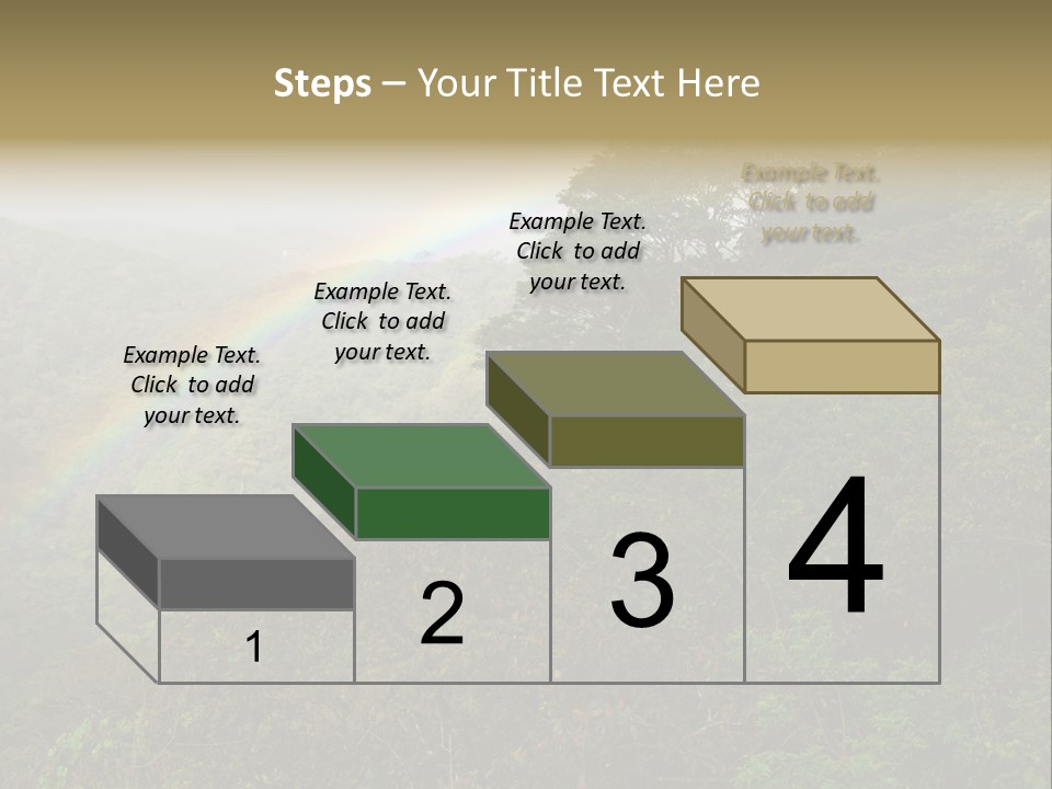 A Rainbow In The Sky Over A Forest PowerPoint Template