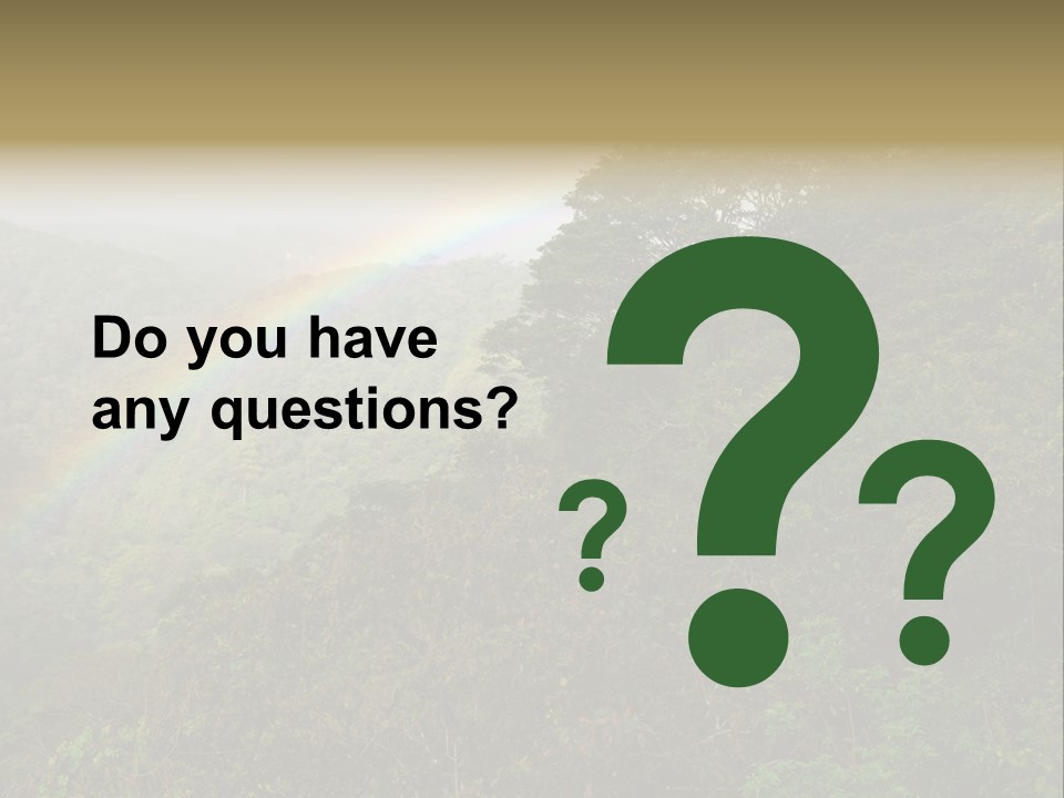 A Rainbow In The Sky Over A Forest PowerPoint Template