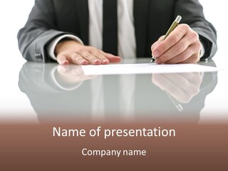 Professional Authority Signing PowerPoint Template