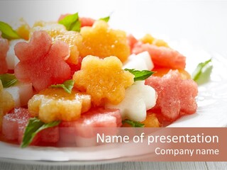 Dish Closeup Juice PowerPoint Template