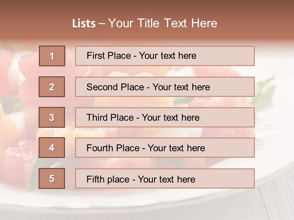 Dish Closeup Juice PowerPoint Template