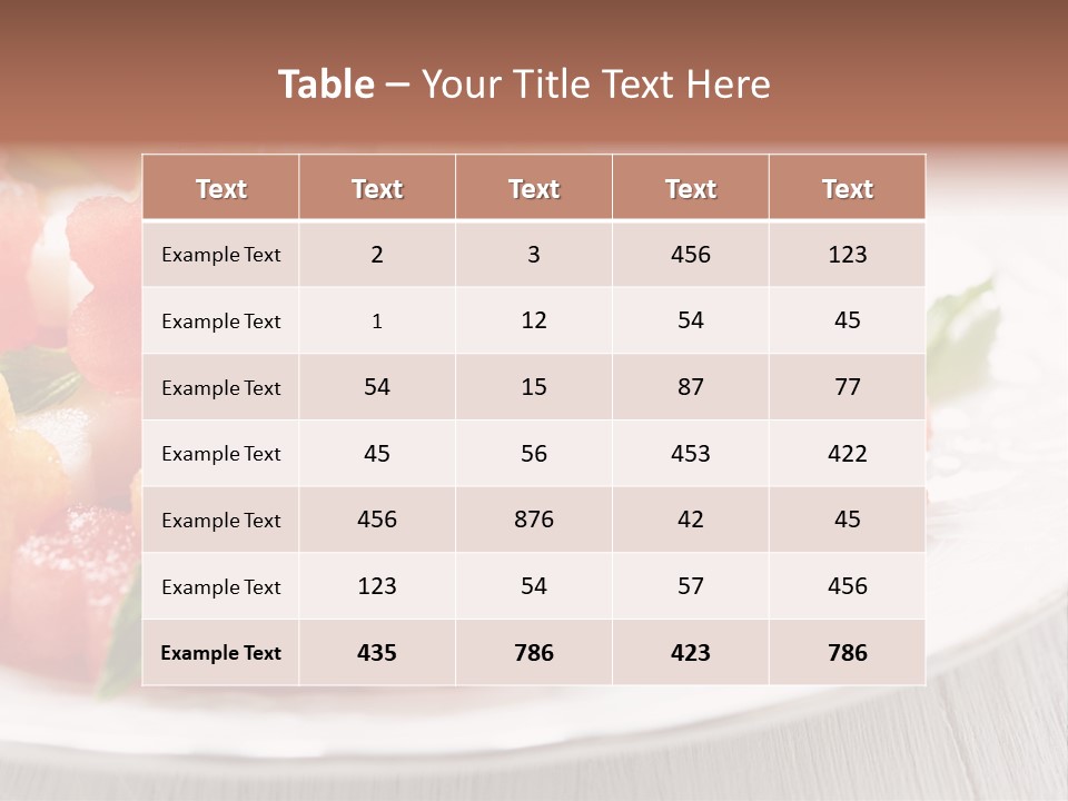 Dish Closeup Juice PowerPoint Template