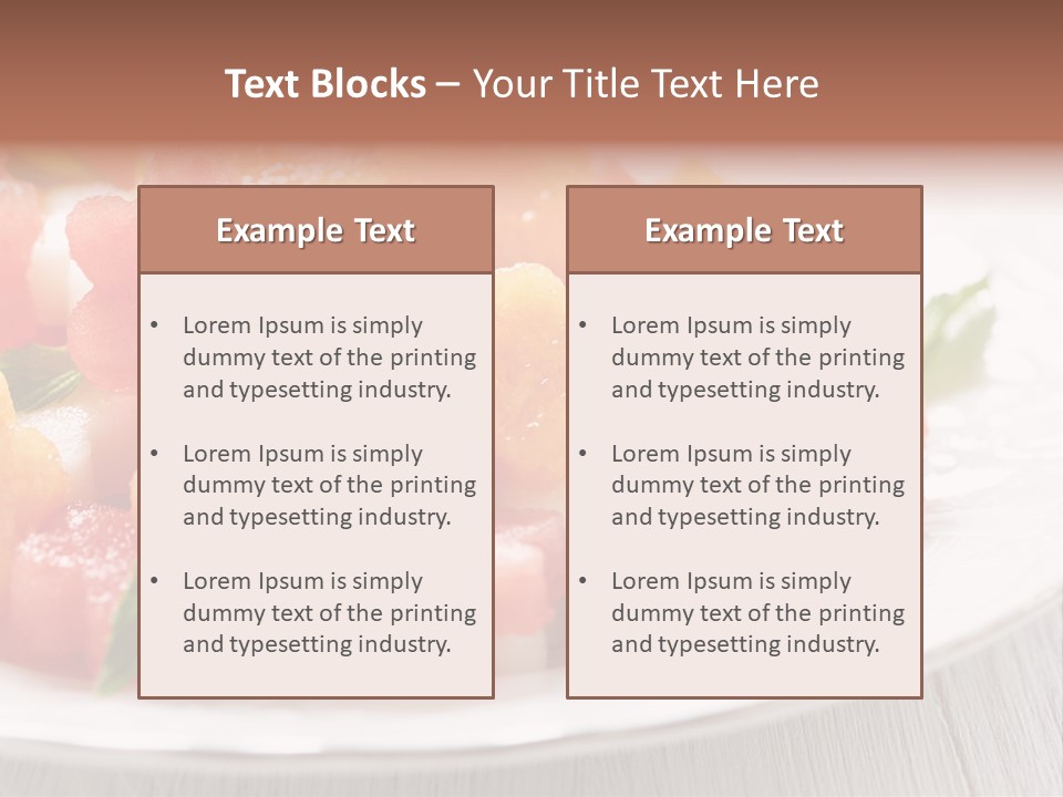 Dish Closeup Juice PowerPoint Template
