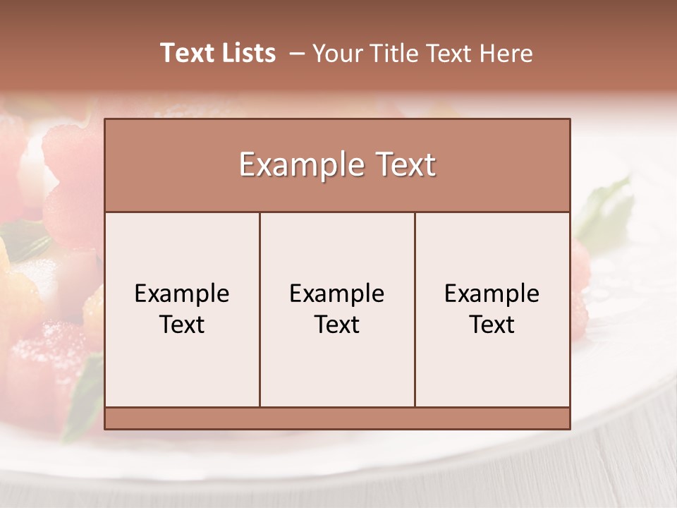 Dish Closeup Juice PowerPoint Template