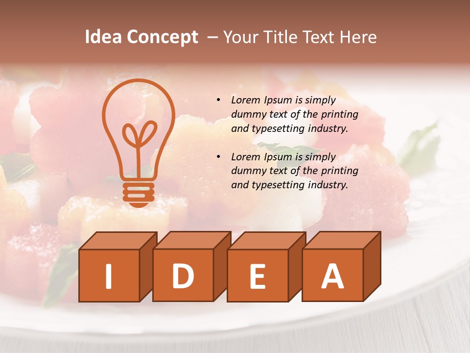 Dish Closeup Juice PowerPoint Template