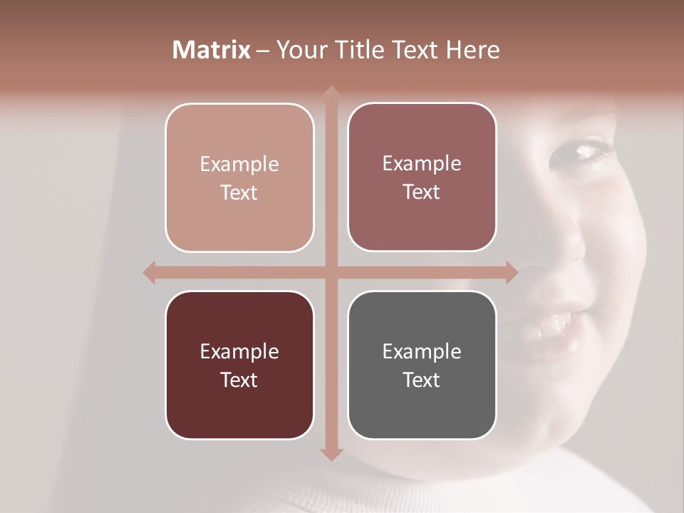 Long Hair Girl Preadolescent PowerPoint Template