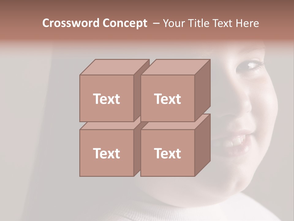 Long Hair Girl Preadolescent PowerPoint Template