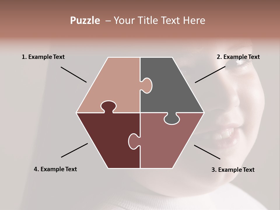 Long Hair Girl Preadolescent PowerPoint Template