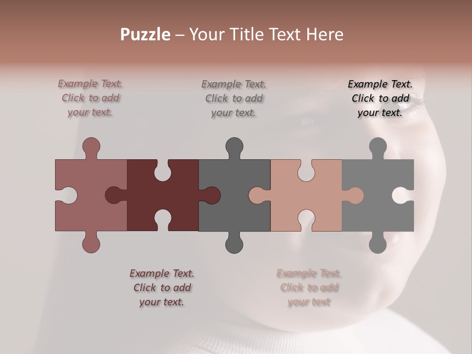 Long Hair Girl Preadolescent PowerPoint Template