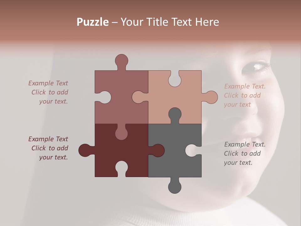 Long Hair Girl Preadolescent PowerPoint Template