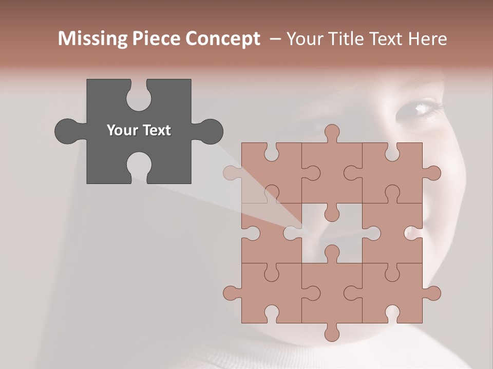 Long Hair Girl Preadolescent PowerPoint Template