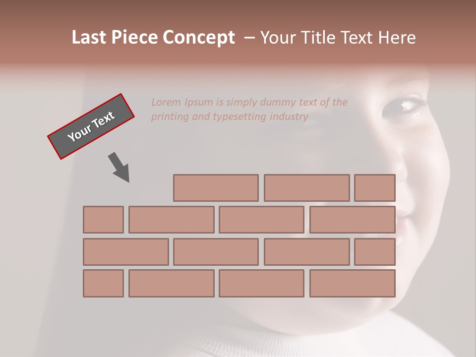 Long Hair Girl Preadolescent PowerPoint Template