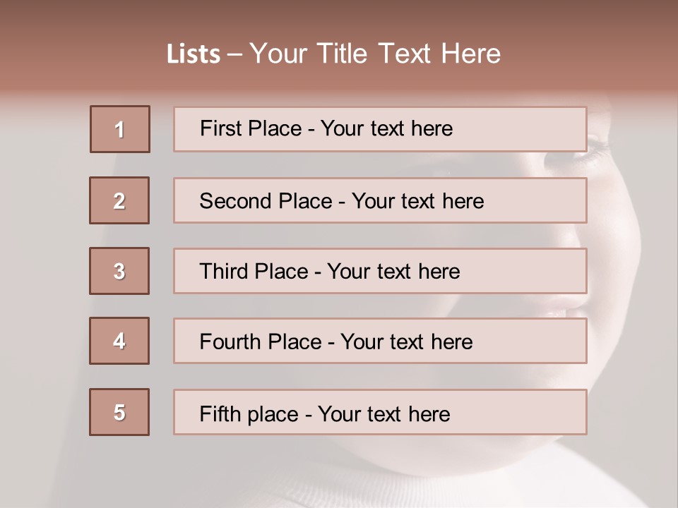 Long Hair Girl Preadolescent PowerPoint Template