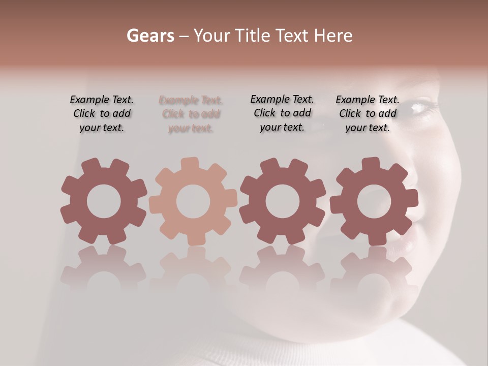 Long Hair Girl Preadolescent PowerPoint Template