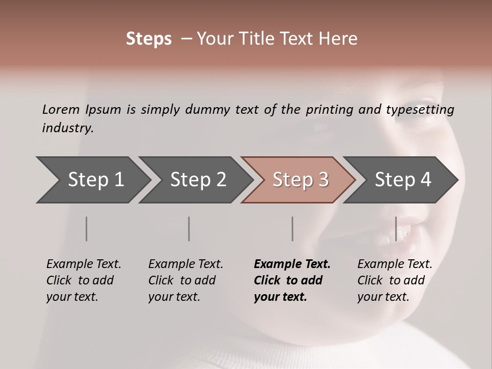 Long Hair Girl Preadolescent PowerPoint Template