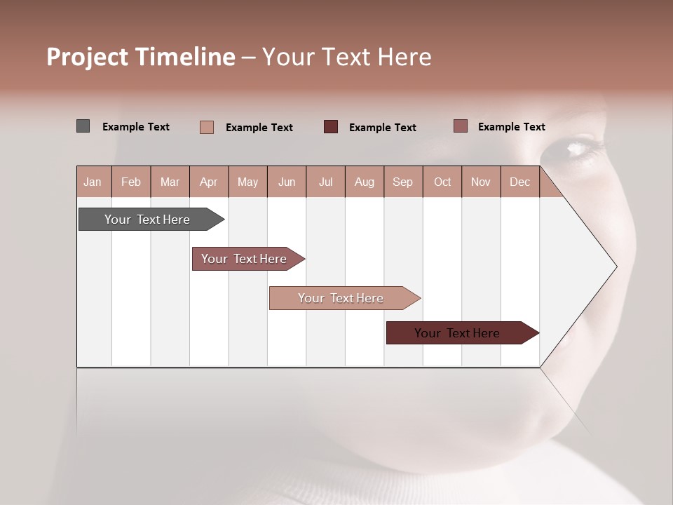 Long Hair Girl Preadolescent PowerPoint Template