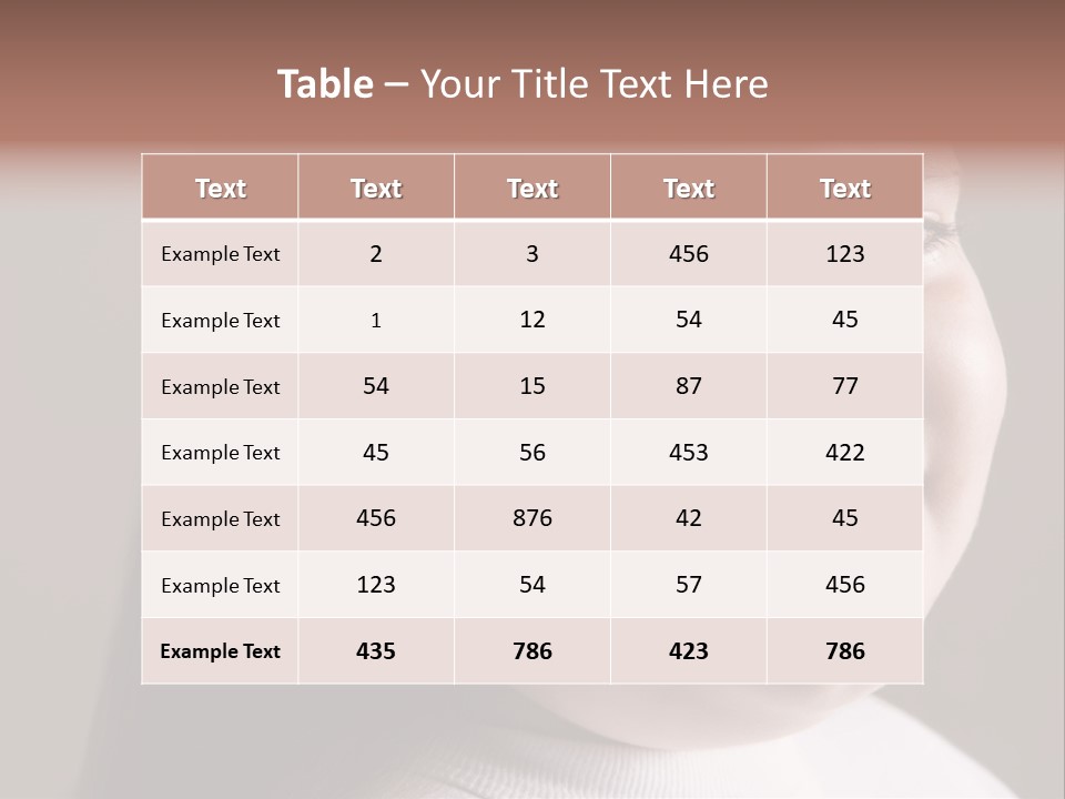 Long Hair Girl Preadolescent PowerPoint Template