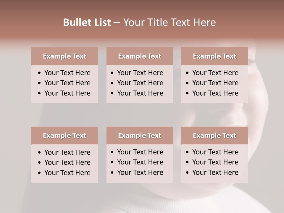 Long Hair Girl Preadolescent PowerPoint Template