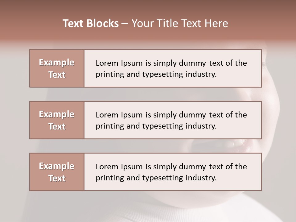 Long Hair Girl Preadolescent PowerPoint Template